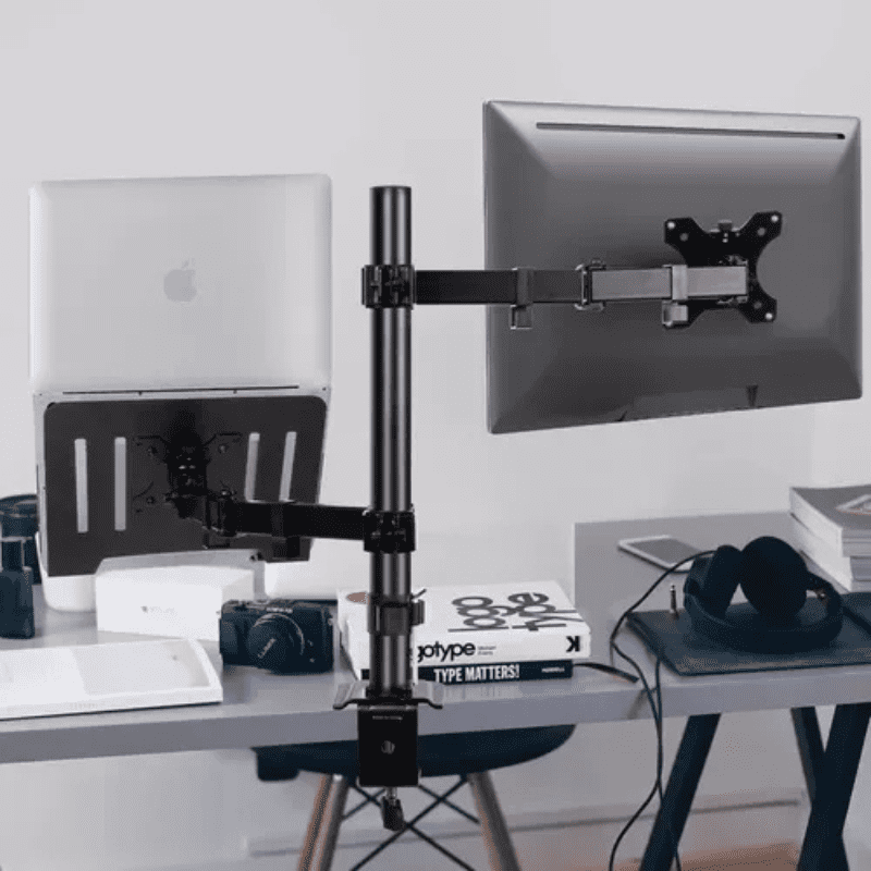 Suporte Articulado para Monitor e Notebook de Mesa - Ajustável e Ergonômico