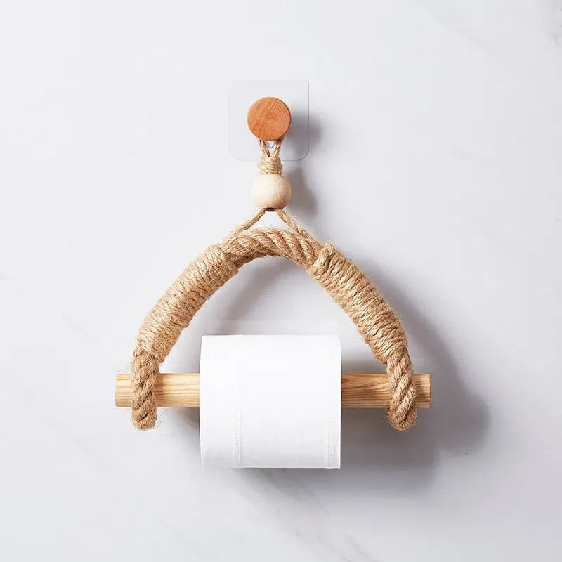 Suporte Decorativo de Bambu com Corda Natural - Ideal para Plantas e Decoração