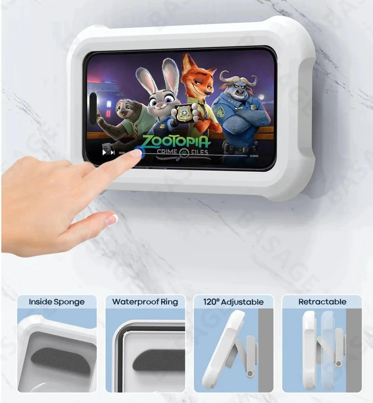 Suporte de Celular Impermeável com Tela Touchscreen