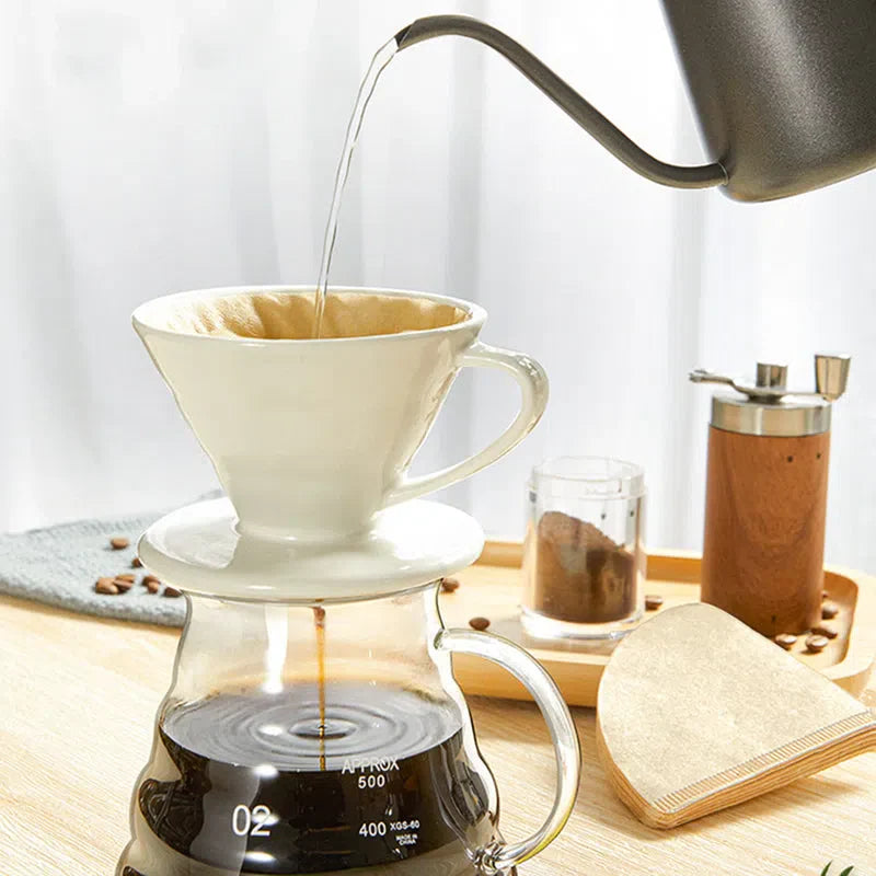 Suporte de Cerâmica para Filtro de Café V60 - Acessório de Café Estiloso e Funcional