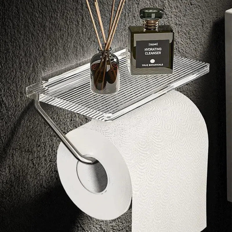 Suporte de Papel Higiênico - Design Elegante em Ouro e Prata