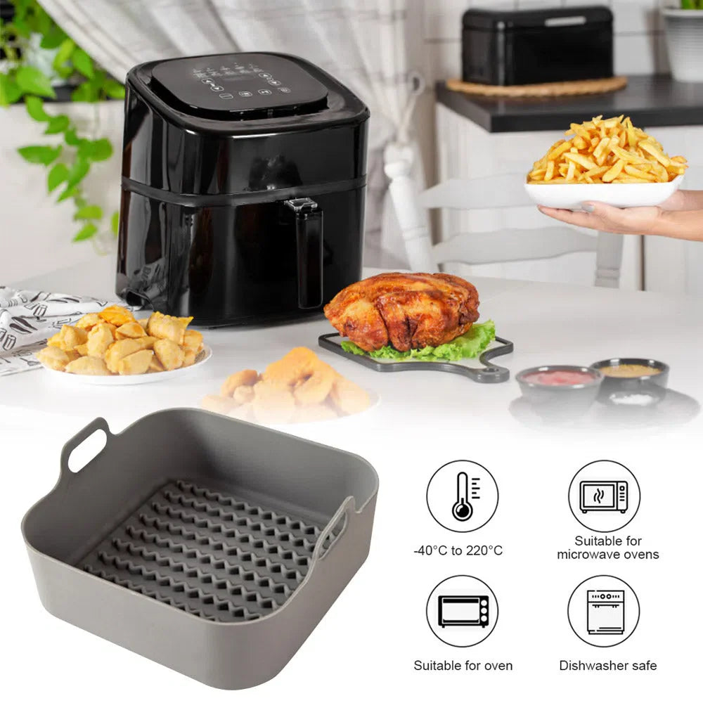 Suporte de Silicone Antiderrapante para AirFryer - Acessório de Cozinha