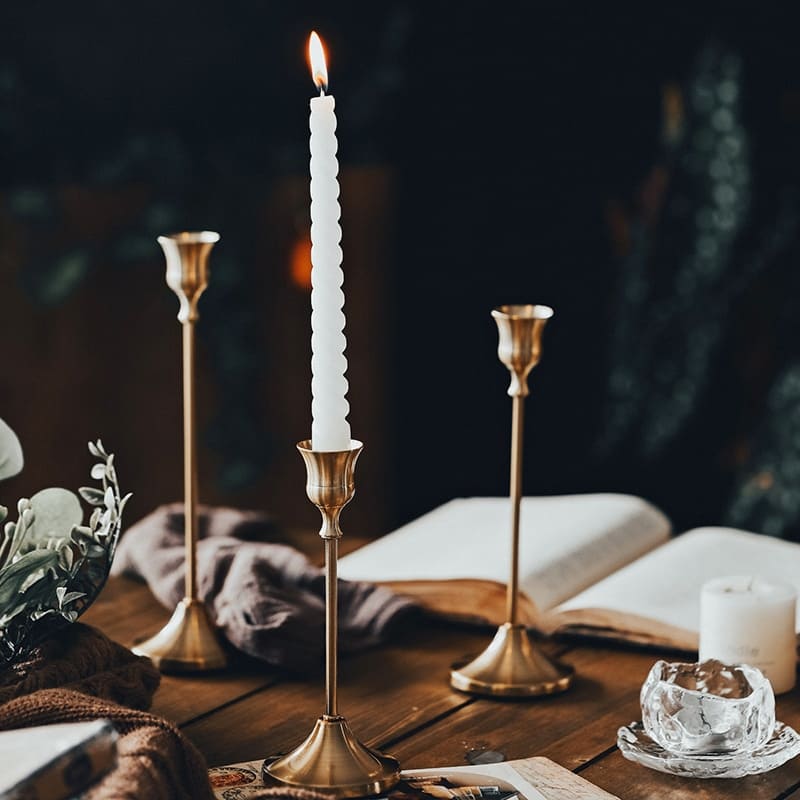 Suporte de Velas Retro Decorativo - Castiçais Elegantes para Decoração de Interiores