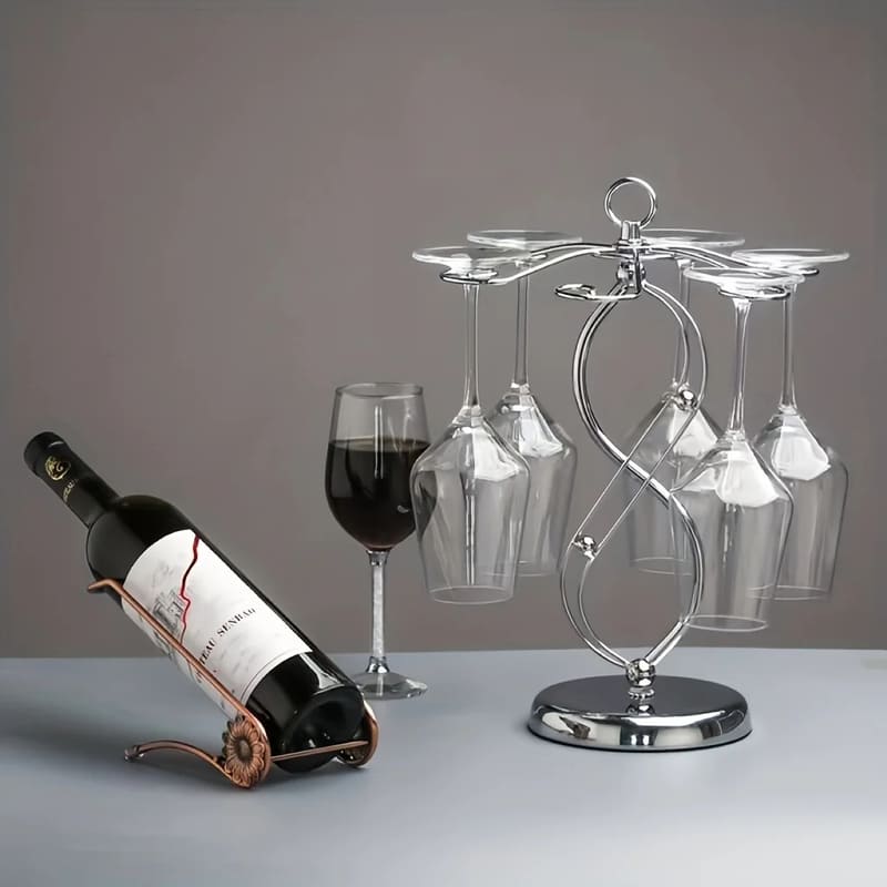 Suporte para Taças de Vinho e Champanhe para Bar em Casa - Acessório de Decoração