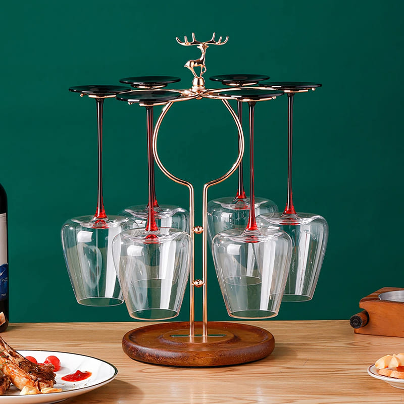 Suporte para Taças de Vinho e Champanhe para Bar em Casa - Acessório de Decoração