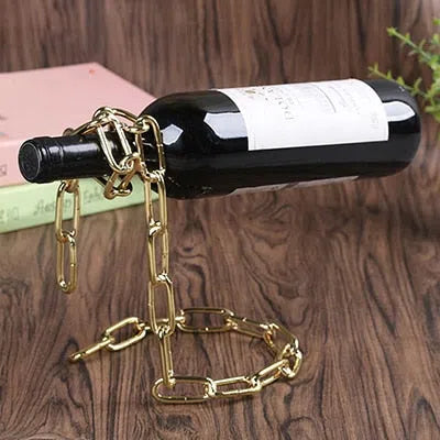 Suporte para Vinhos Corrente ou Corda Mágica - Organizador de Garrafas