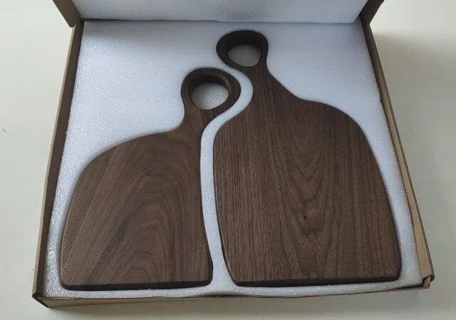 Tábua de Corte de Madeira Nobre de Nogueira para Cozinha