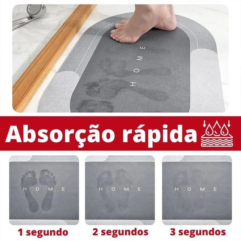 Tapete Antiderrapante Absorvente Premium para Banheiro