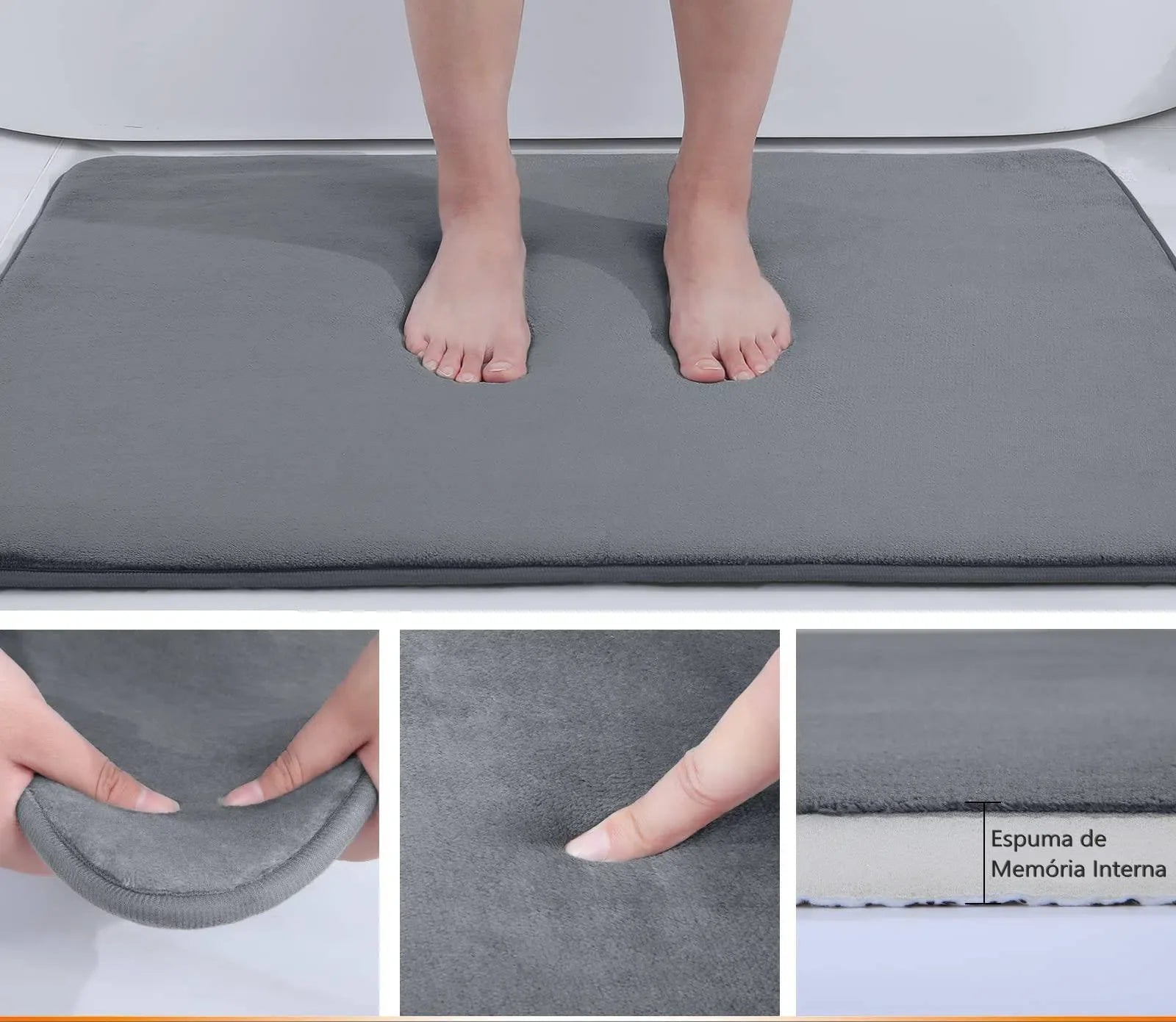 Tapete Antiderrapante Absorvente para Banheiro - Conforto e Segurança