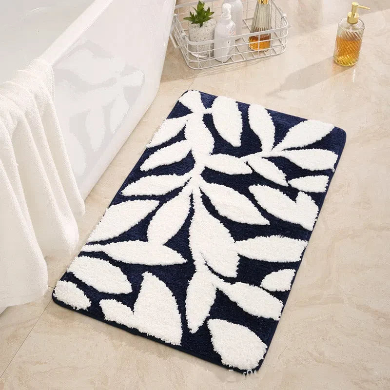 Tapete Antiderrapante com Design de Folhas – Estilo e Segurança para o Seu Espaço