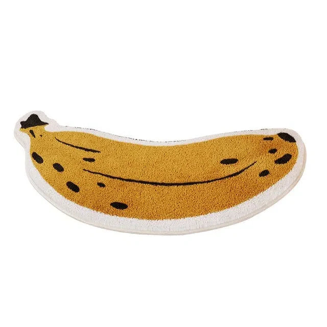 Tapete Colorido Divertido - Estampa de Banana ou Berinjela para Decoração