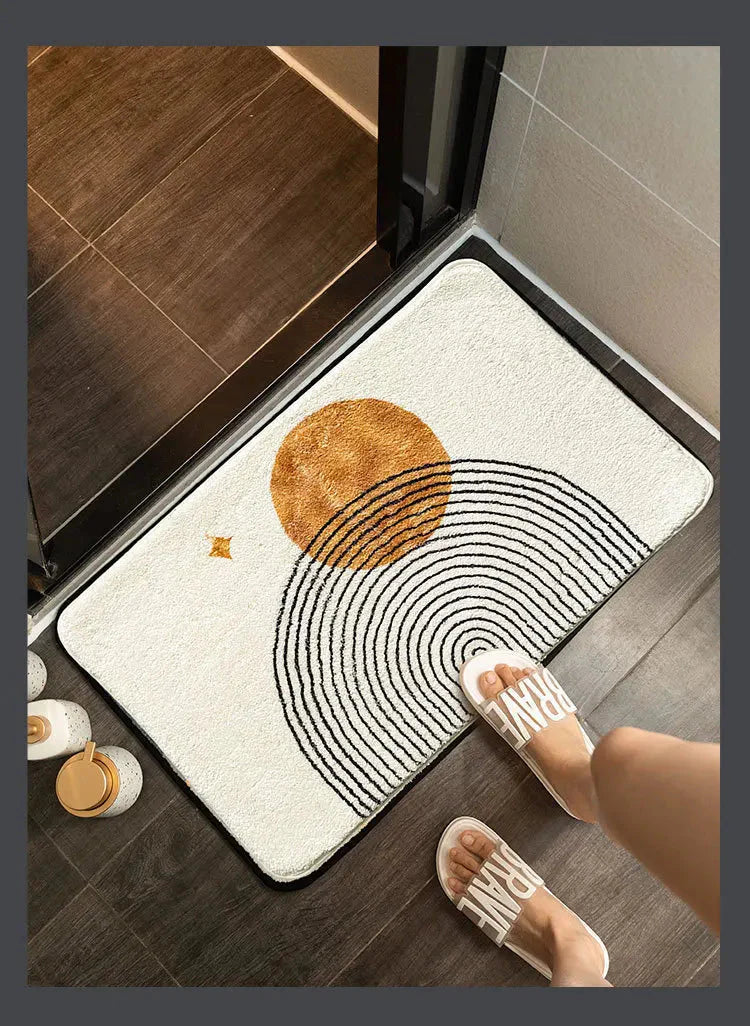 Tapete Decorativo Estilo Lunar - Tapete Redondo para Sala de Estar e Quarto