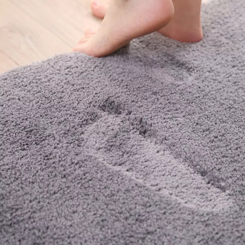 Tapete Felpudo Antiderrapante para Banheiro - Absorvente e Confortável