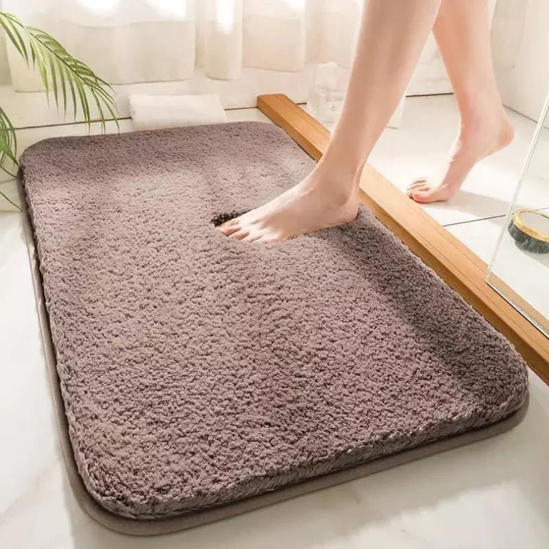 Tapete Felpudo Antiderrapante para Banheiro - Absorvente e Confortável