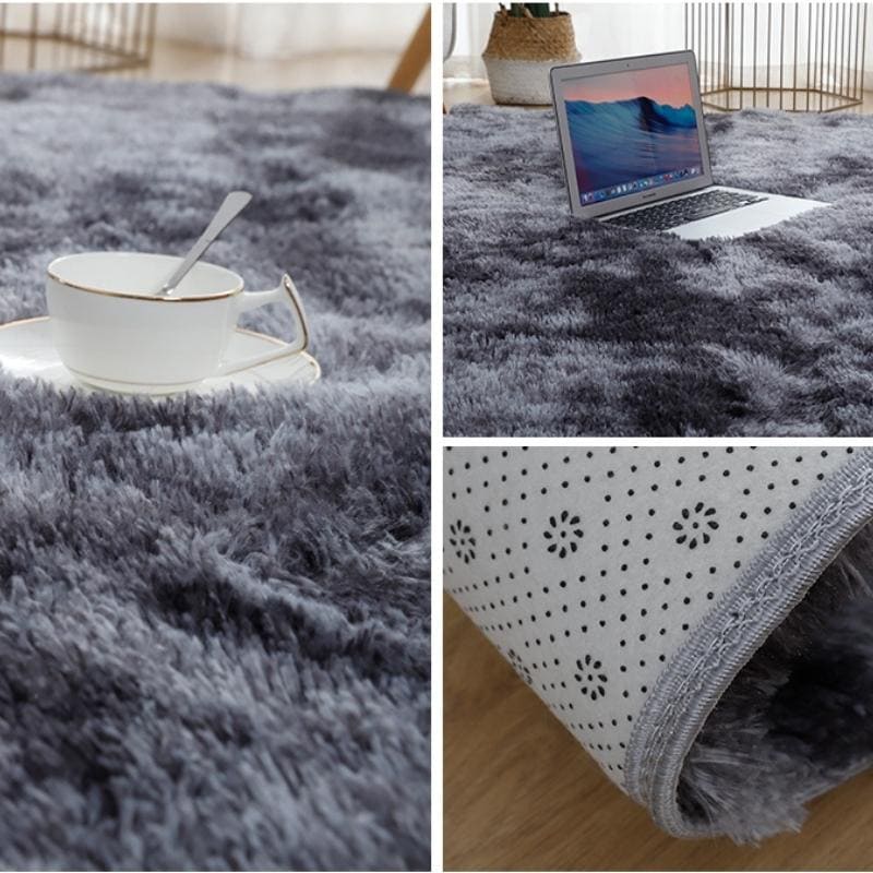 Tapete Felpudo Cinza Escuro Mescla - Ideal para Decorar Ambientes