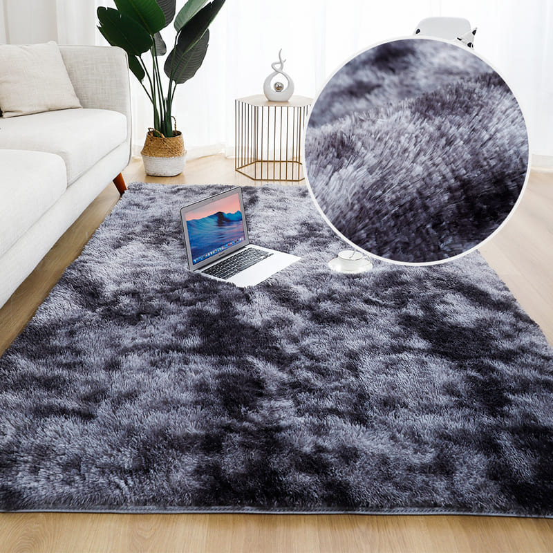 Tapete Felpudo Cinza Escuro Mescla - Ideal para Decorar Ambientes