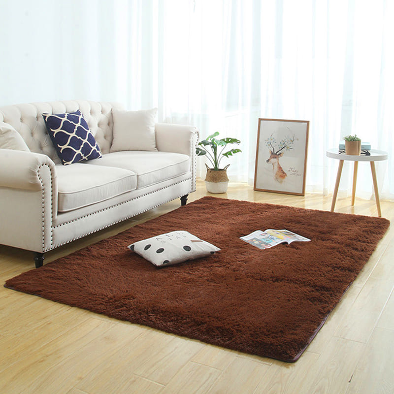 Tapete Felpudo Liso Marrom para Sala e Quarto - Conforto e Estilo
