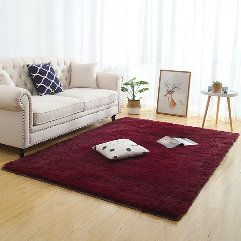Tapete Felpudo Lisos Bordô - Ideal para Decoração de Ambientes
