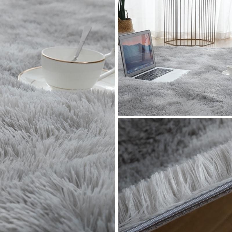 Tapete Felpudo Redondo Cinza Mescla - Ideal para Decoração de Interiores