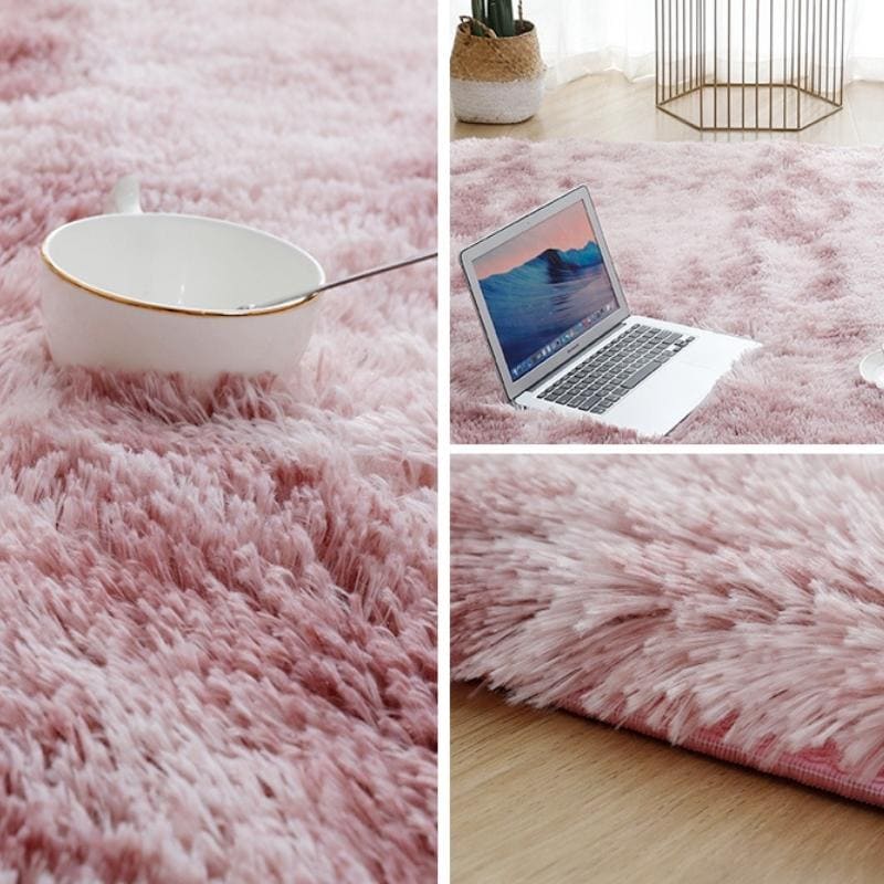 Tapete Felpudo Rosa Mescla - Ideal para Decoração de Interiores