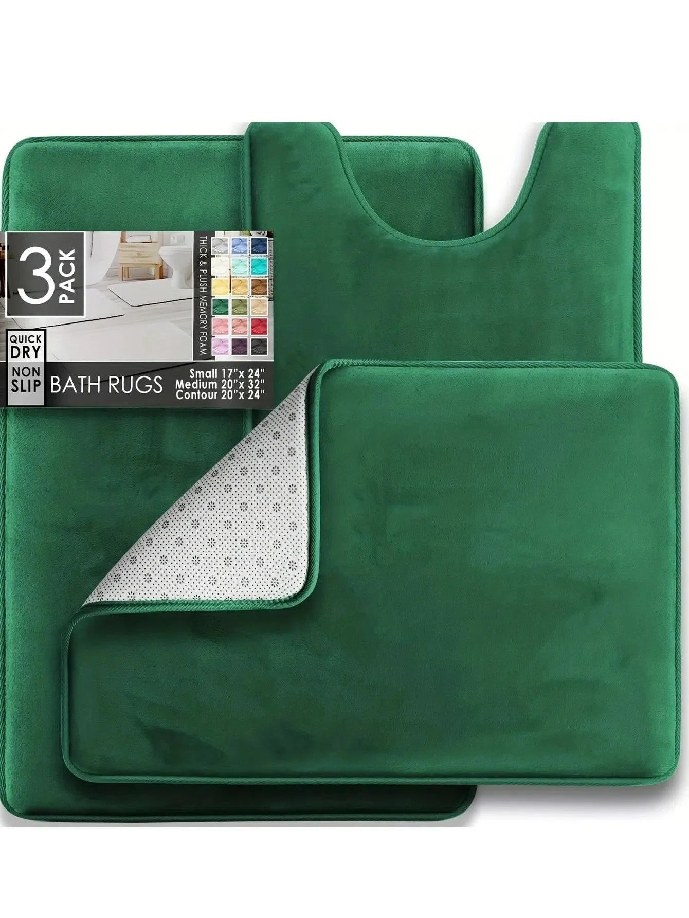 Tapetes de Banheiro Antiderrapante de Veludo com Espuma Confortável