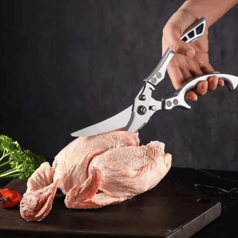 Tesoura de Cozinha Multiuso Inox para Cortar Alimentos e Utensílios