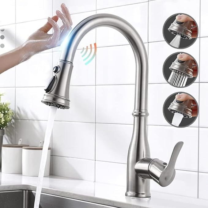 Torneira Elétrica Inteligente para Cozinha com Controle Touch