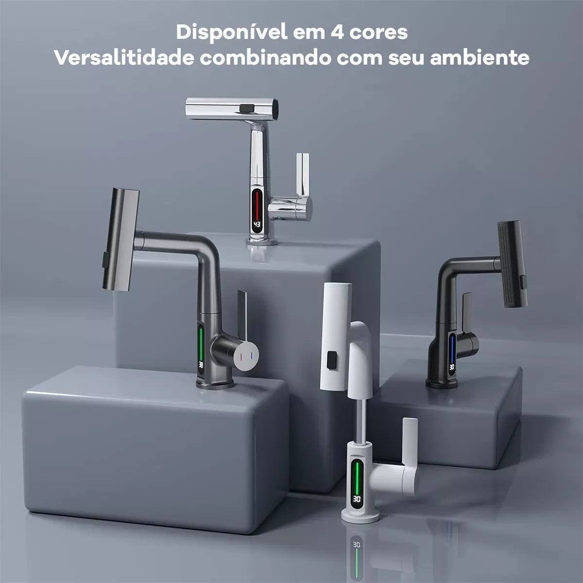 Torneira Gourmet Digital com Sensor de Temperatura e Controle de Fluxo