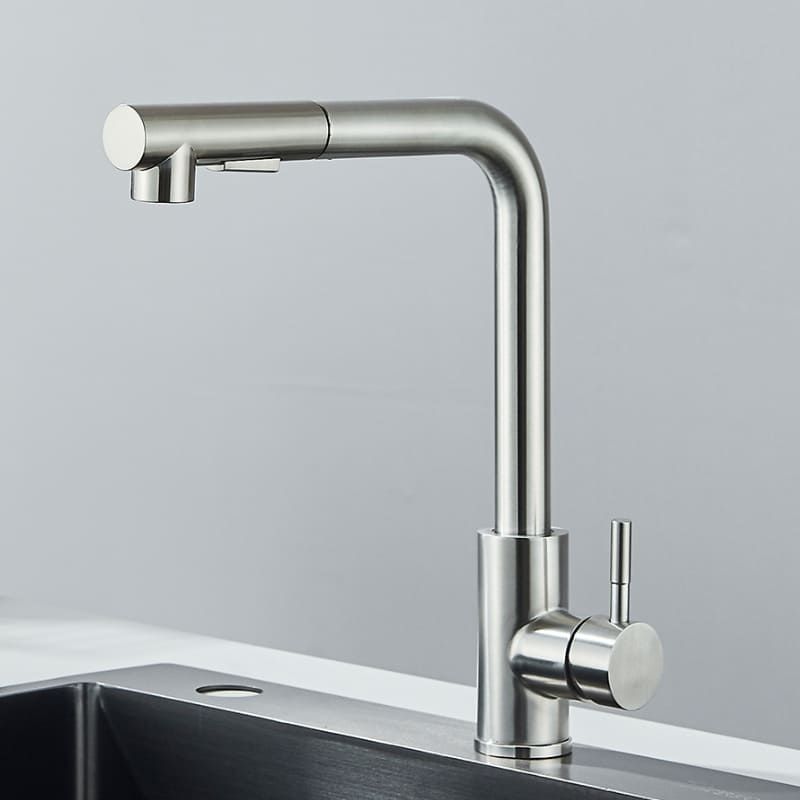 Torneira Gourmet Retrátil 360º Monocomando com Pulverizador Duplo para Cozinha