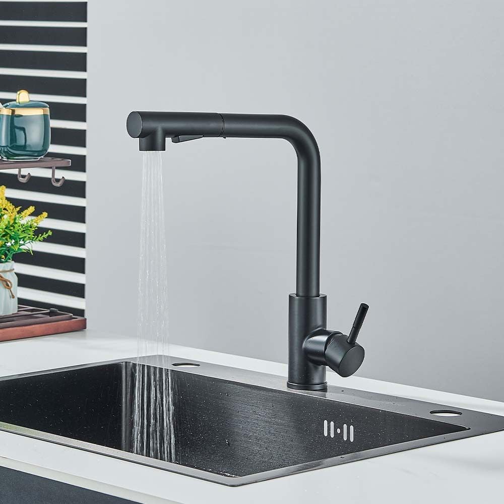 Torneira Gourmet Retrátil 360º Monocomando com Pulverizador Duplo para Cozinha