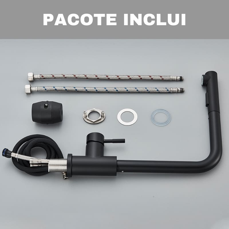 Torneira Gourmet Retrátil 360º Monocomando para Cozinha