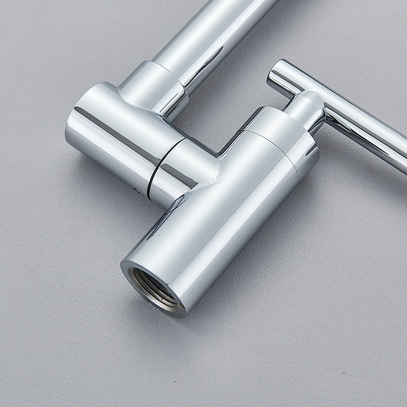 Torneira Gourmet de Cozinha com Bico Longo Flexível, Montada na Parede, Rotação 360°