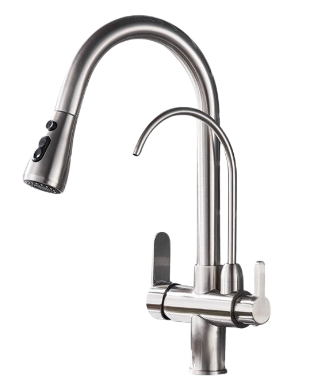 Torneira Gourmet para Cozinha Monocomando com Dupla Função e Filtro, Jato Extensível