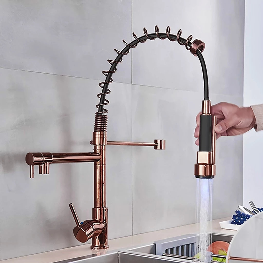 Torneira Gourmet para Cozinha com Extensão para Água Quente e Fria