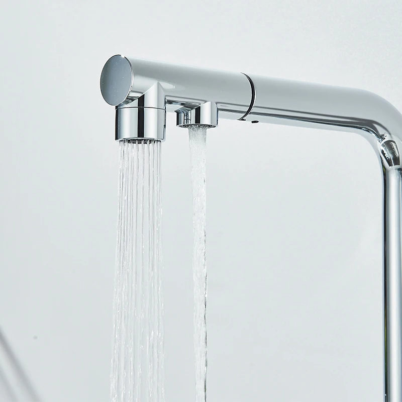 Torneira Gourmet para Cozinha com Filtro Duplo Comando e Design Giratório