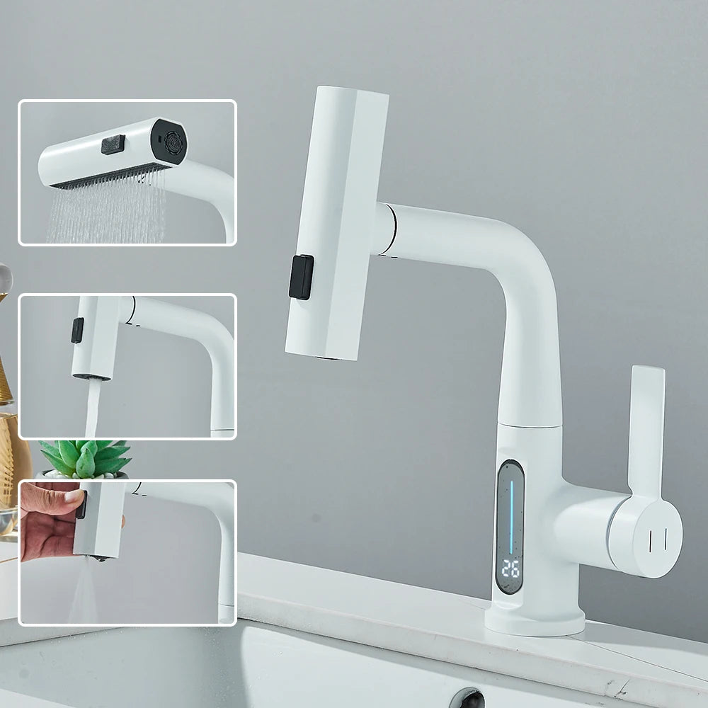 Torneira Monocomando Digital Cascata para Banheiro - Design Moderno e Funcional