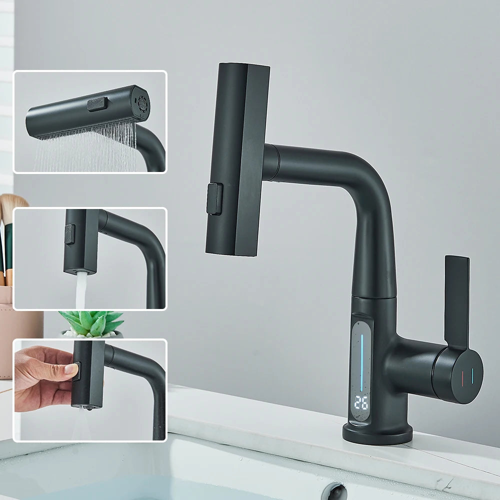 Torneira Monocomando Digital Cascata para Banheiro - Design Moderno e Funcional