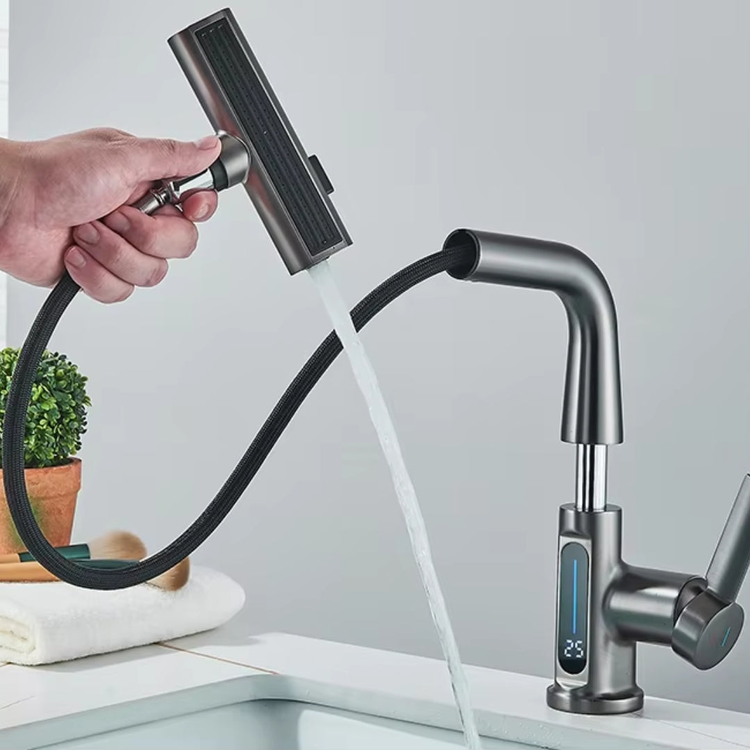 Torneira Monocomando Digital Cascata para Banheiro - Design Moderno e Funcional