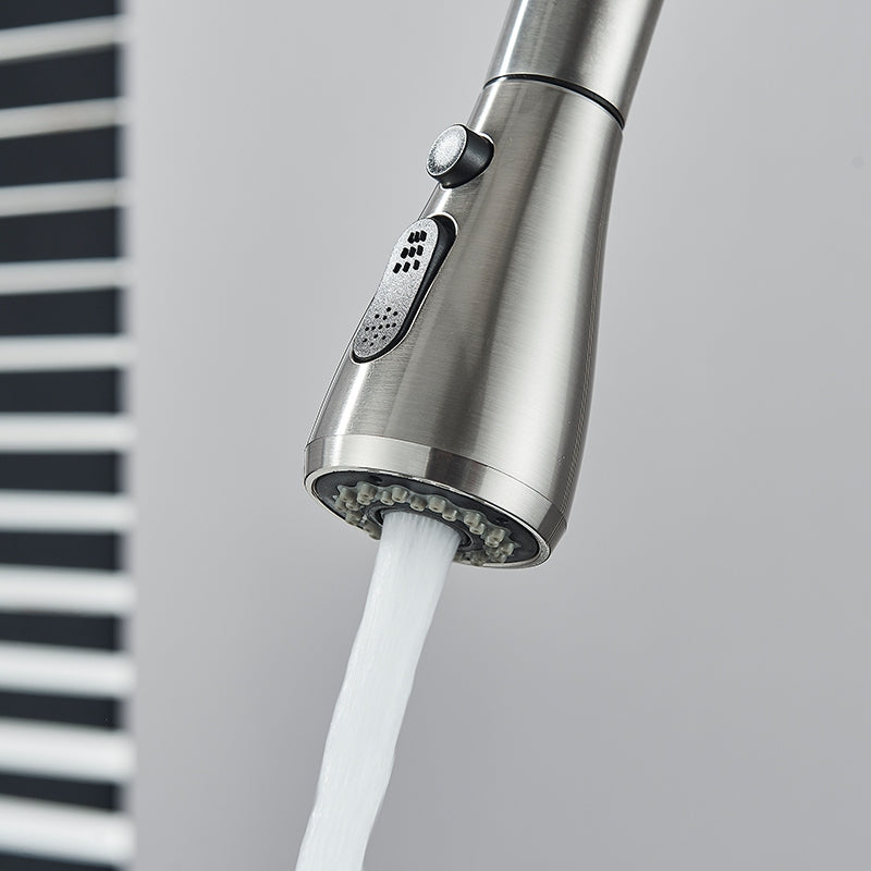 Torneira Monocomando de Cozinha em Níquel Escovado com Extensor