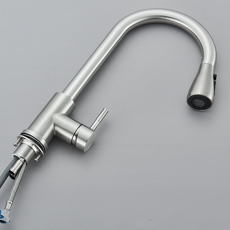 Torneira Monocomando de Cozinha em Níquel Escovado com Extensor