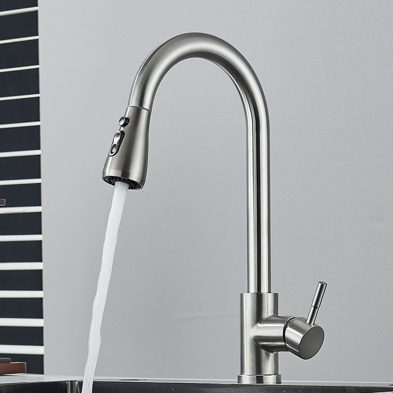 Torneira Monocomando de Cozinha em Níquel Escovado com Extensor