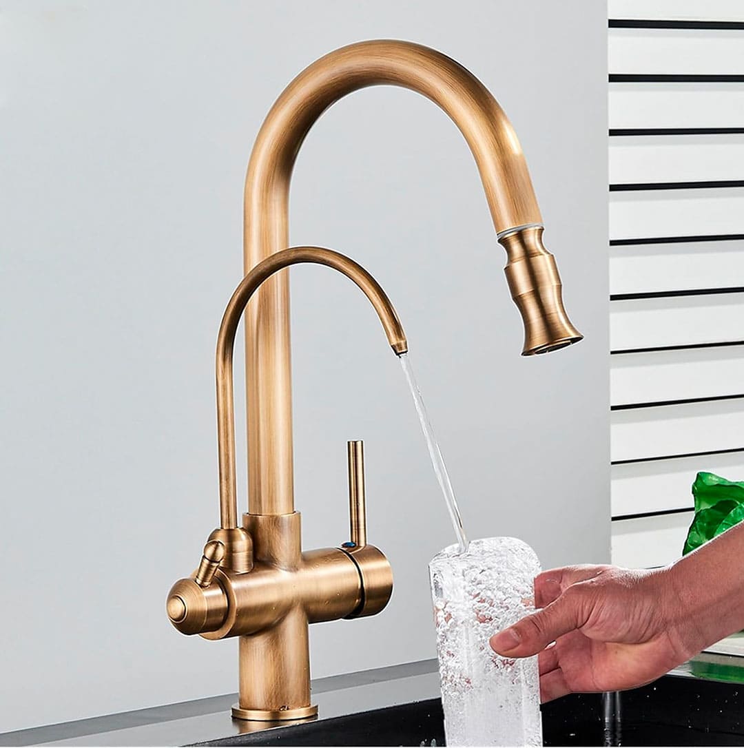 Torneira Monocomando para Cozinha com Filtro e Jato Extensível - Modelo Mistral