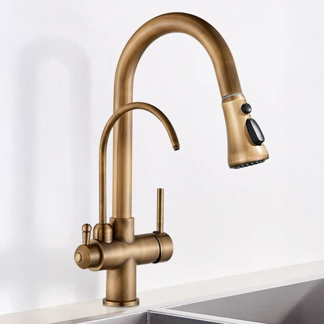 Torneira Monocomando para Cozinha com Filtro e Jato Extensível - Modelo Mistral