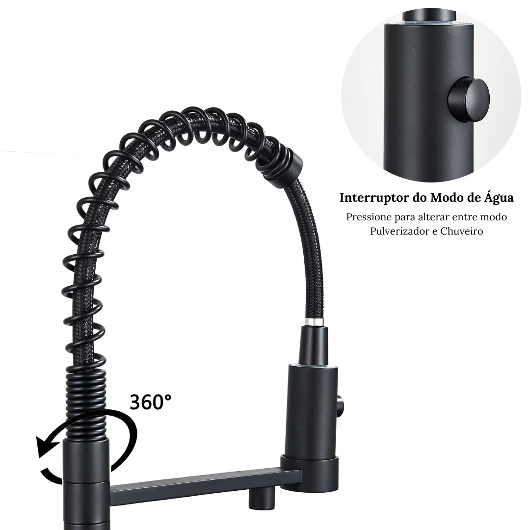 Torneira de Cozinha Gourmet Monocomando com Filtro de Água