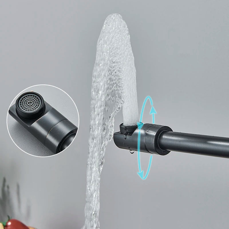 Torneira de Parede para Cozinha com Rotação 360° - Misturador de Água