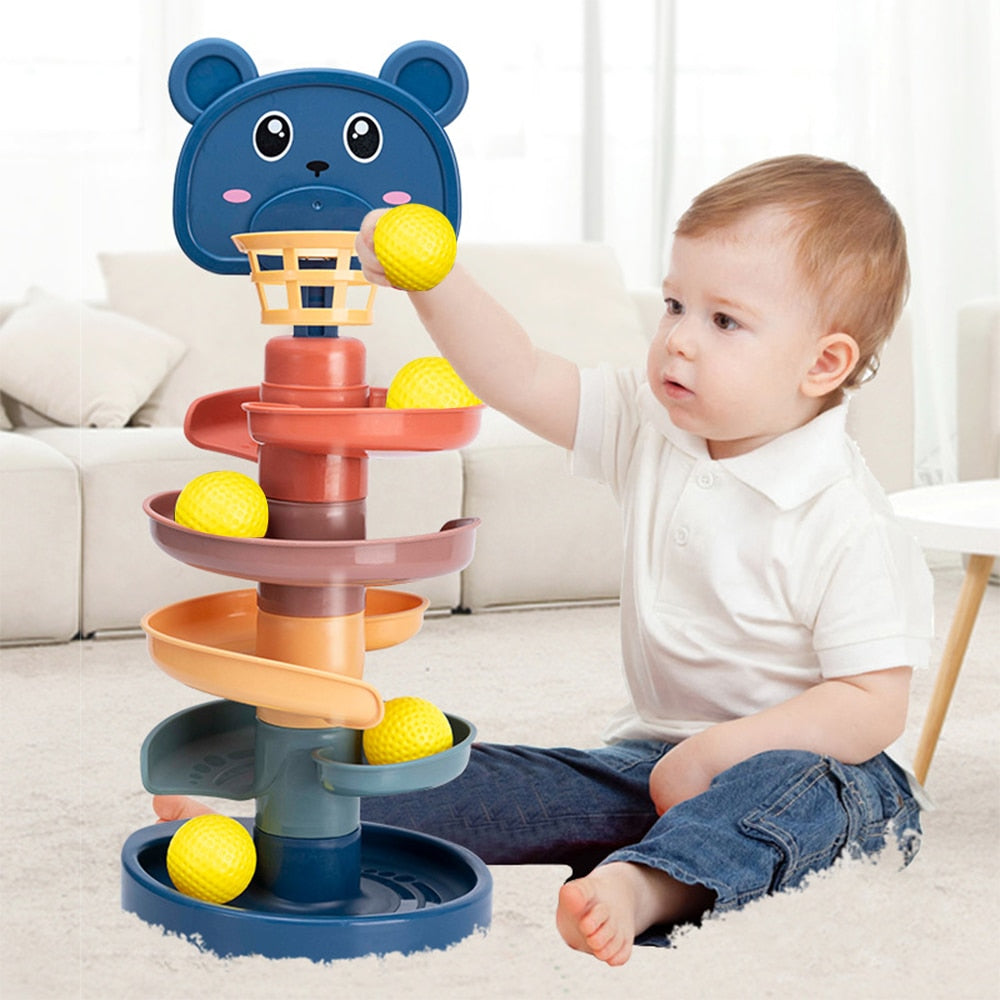 Torre de Brinquedos Infantil para Bebê - Brinquedo Educativo em Cores Vibrantes