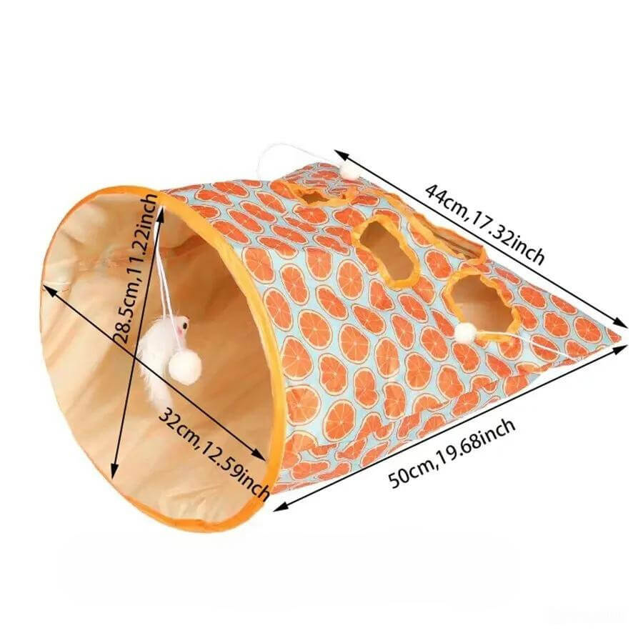 Túnel Interativo para Gatos - Brinquedo para Estímulo e Entretenimento Felino