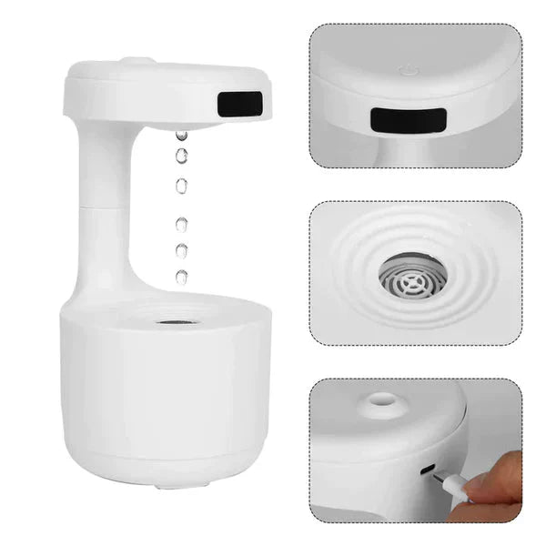 Umidificador Antigravidade 800ml Recarregável - Ideal para Ambientes