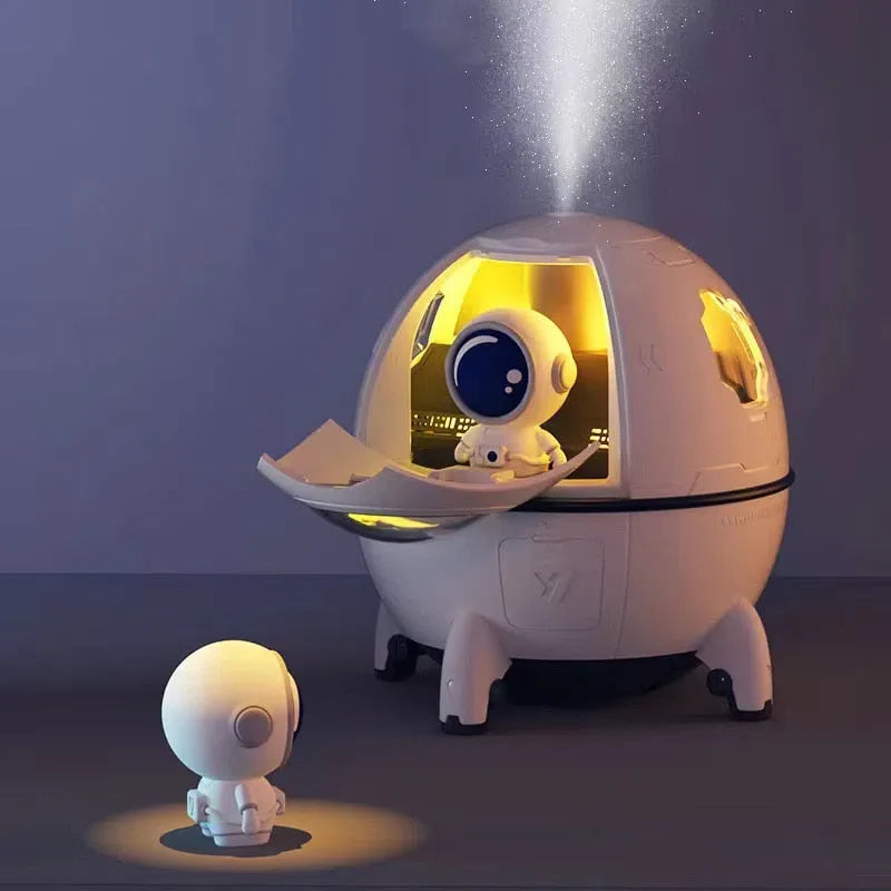 Umidificador de Ar Espacial com Astronauta – Design Criativo para Ambientes