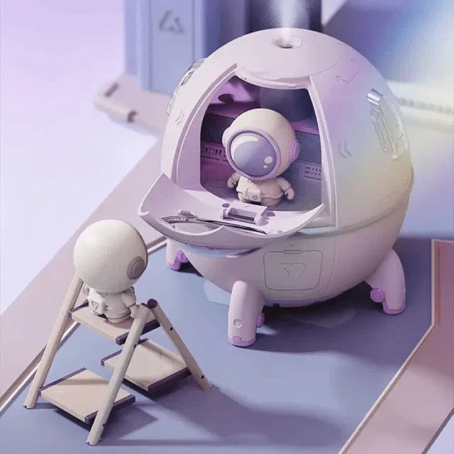 Umidificador de Ar Espacial com Astronauta – Design Criativo para Ambientes